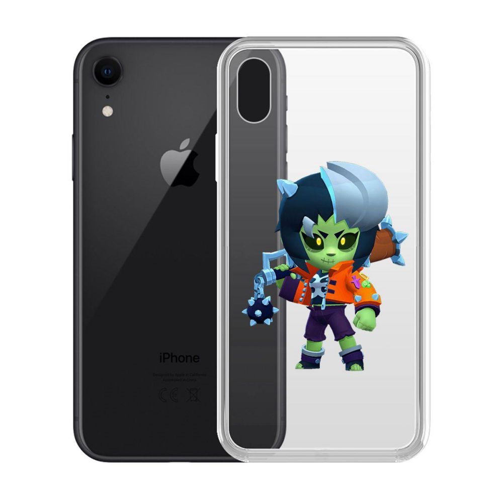 

Чехол-накладка Brawl Stars-ЗомБиби для iPhone XR, Прозрачный