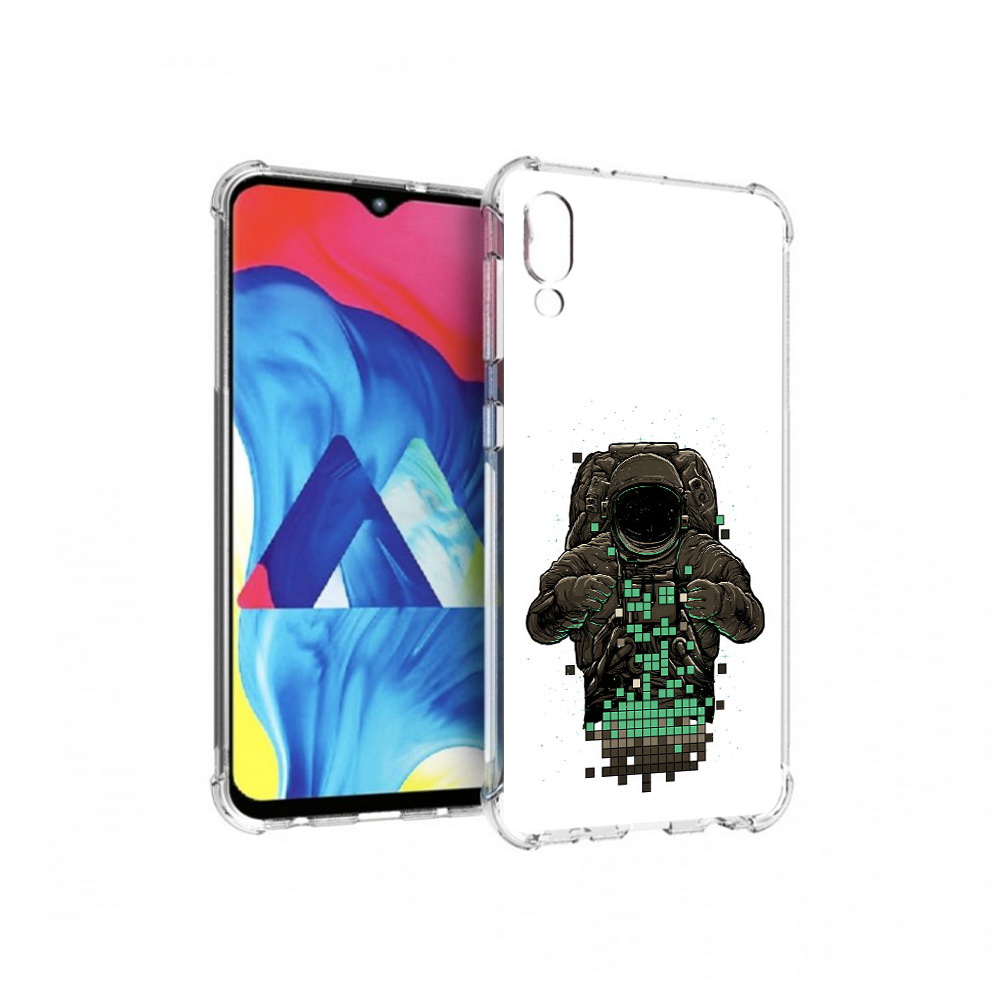 

Чехол MyPads Tocco для Samsung Galaxy M10 космонавт с пикселями (PT128878.532.394), Прозрачный, Tocco