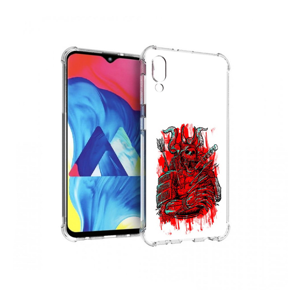 

Чехол MyPads Tocco для Samsung Galaxy M10 красный скелет воин (PT128878.532.413), Прозрачный, Tocco