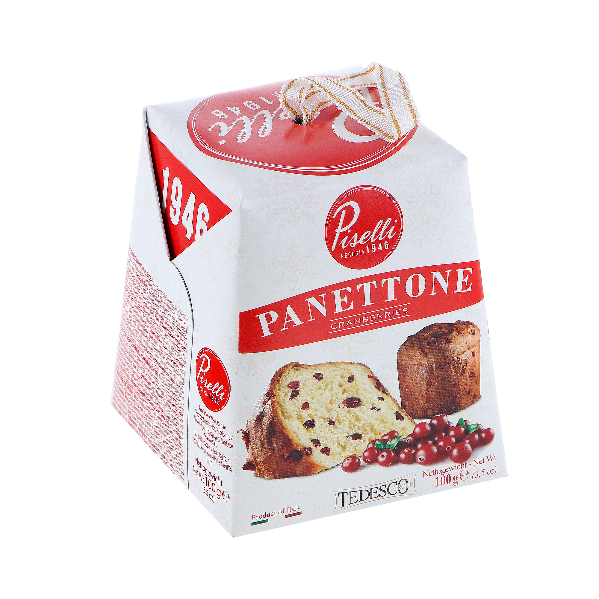 

Кекс мини Tedesco Panettone с клюквой 100 г