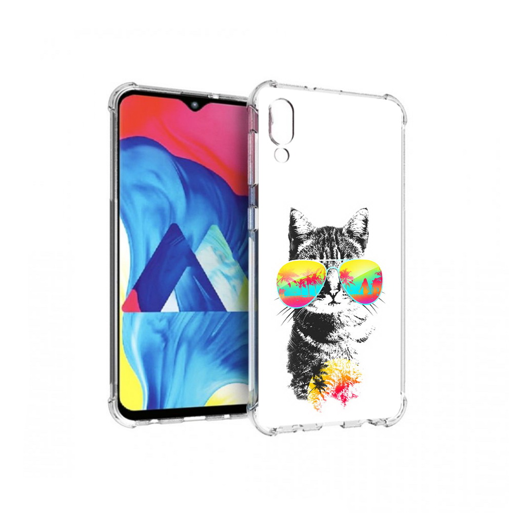 

Чехол MyPads Tocco для Samsung Galaxy M10 крутой кот (PT128878.532.425), Прозрачный, Tocco