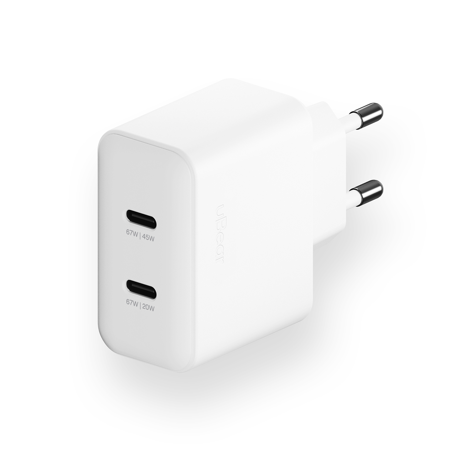 Сетевое зарядное устройство uBear Motion 2xUSB Type-C 3.35 А белый