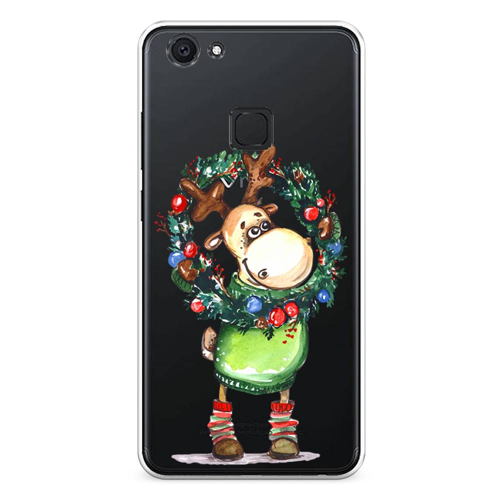 

Чехол для Vivo V7 "Олень с новогодним венком", 260450-4