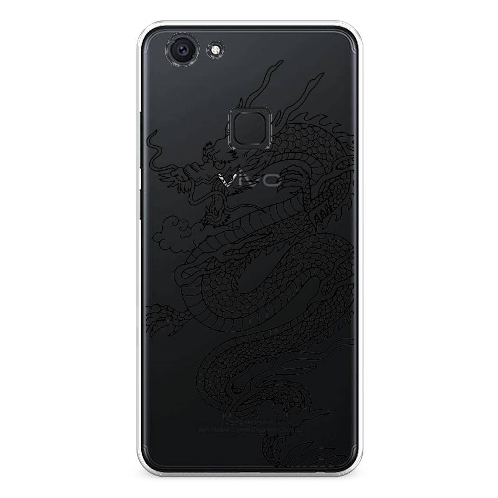 

Чехол для Vivo V7 "Большой китайский дракон", Черный;серый, 260450-1