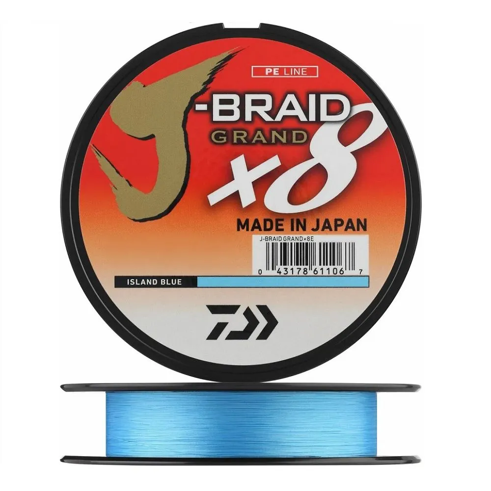 

Плетеный шнур Daiwa J-Braid Grandx8, 0.16 мм, 10.0 кг, 135 м, голубой