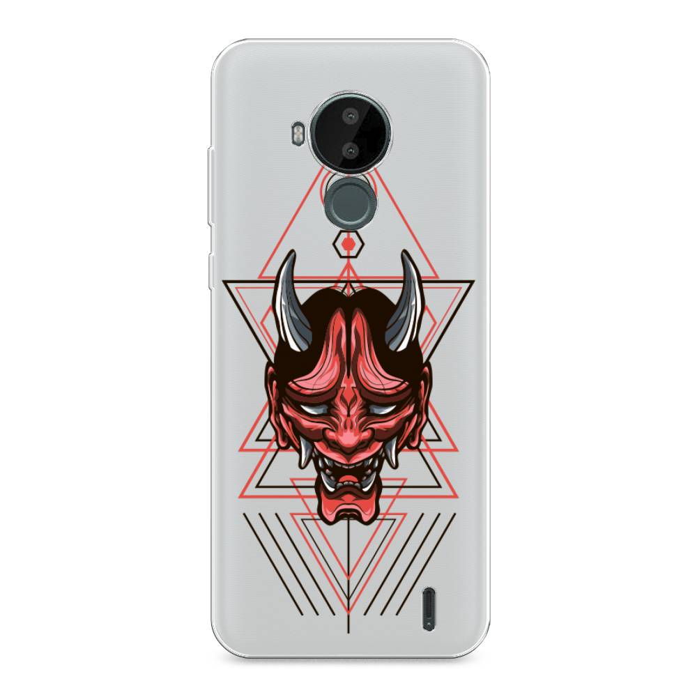 

Чехол на Nokia C30 "Hanya Oni mask", Серый;красный;черный, 124850-4