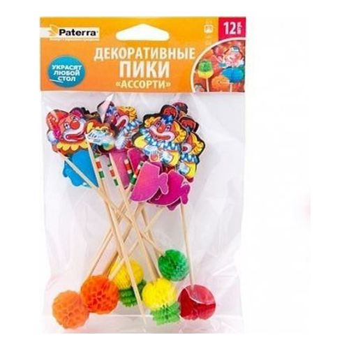 

Пики Paterra Ассорти декоративные 12 шт