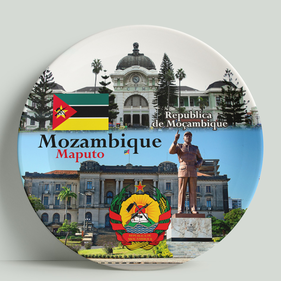 Декоративная тарелка WortekDesign Мозамбик, 20 см