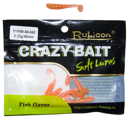 

Силиконовая приманка RUBICON Crazy Bait NWM 0.35g, 40mm, цвет 042 (10 шт), Оранжевый, Crazy Bait NMW