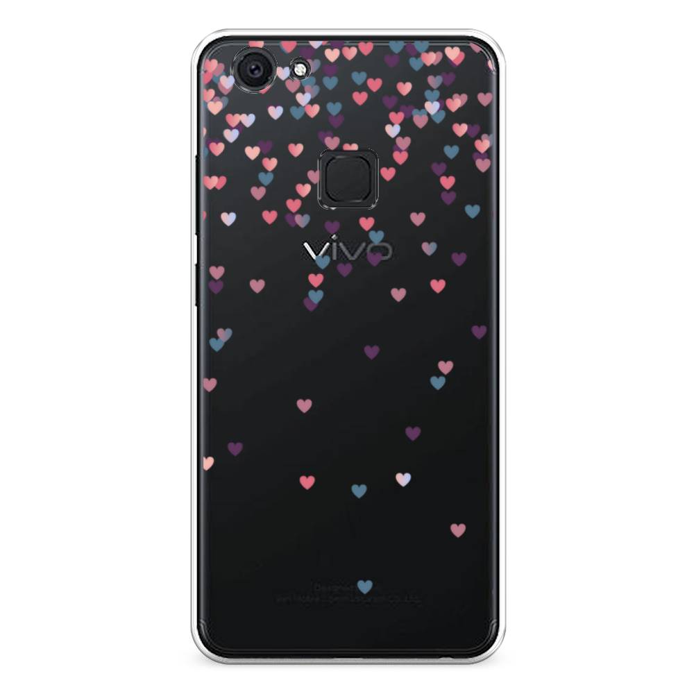 

Чехол для Vivo V7 "Посыпка сердечки", Розовый;фиолетовый, 260450-3
