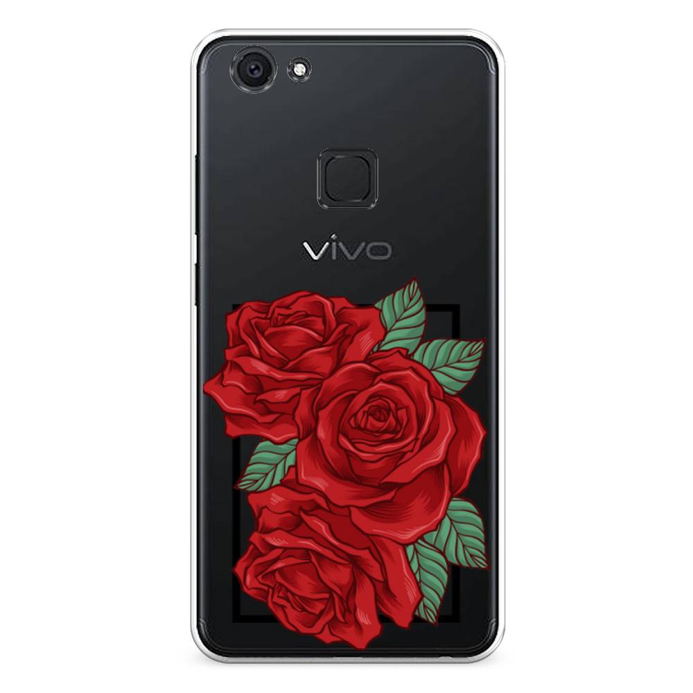 

Чехол для Vivo V7 "Три алые розы", Красный, 260450-2