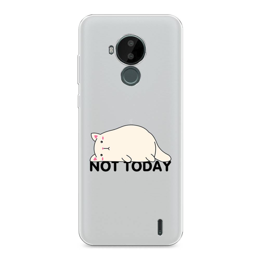 

Чехол на Nokia C30 "Cat not today", Белый;розовый;черный, 124850-1