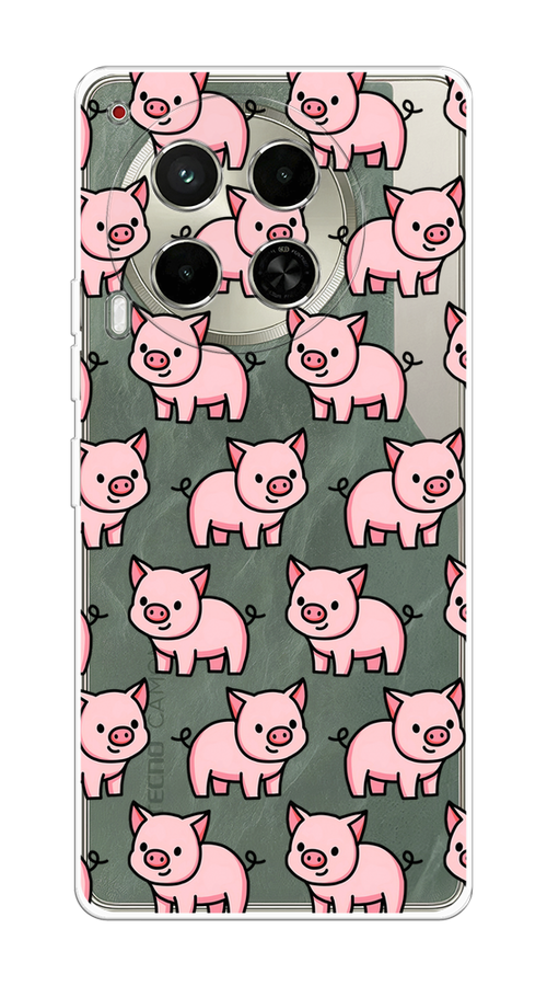 

Чехол на Tecno Camon 30 5G "Веселые поросята", Розовый;черный;прозрачный, 305550-1