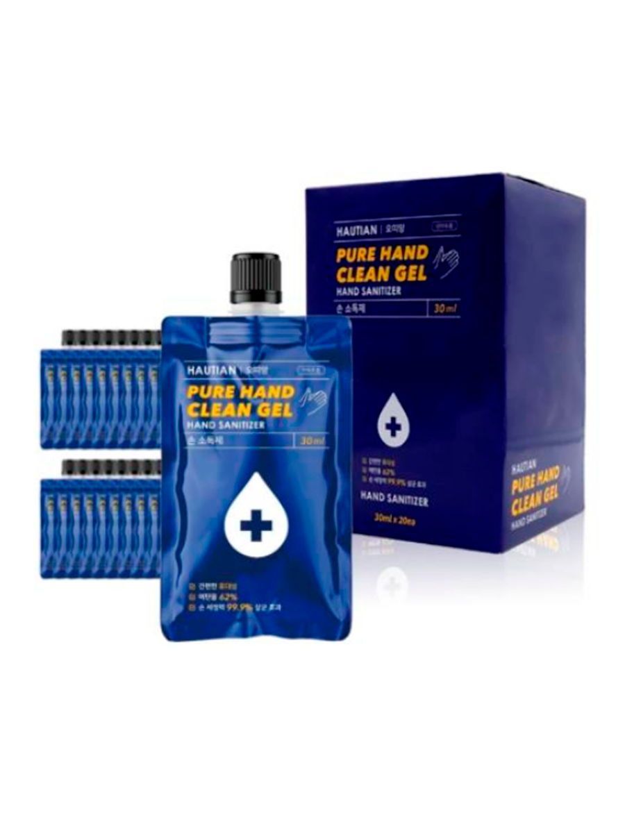 фото Гелевый антисептик hautian pure hand clean gel содержание спирта 62% 15шт х30 мл