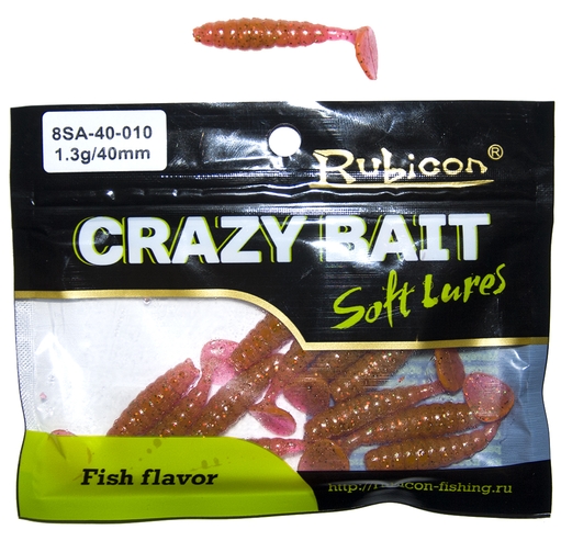 

Силиконовая приманка RUBICON Crazy Bait SA 1.3g, 40mm, цвет 010 (12 шт), Оранжевый, Crazy Bait SA