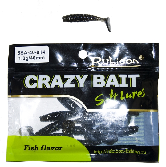 

Силиконовая приманка RUBICON Crazy Bait SA 1.3g, 40mm, цвет 014 (12 шт), Черный, Crazy Bait SA