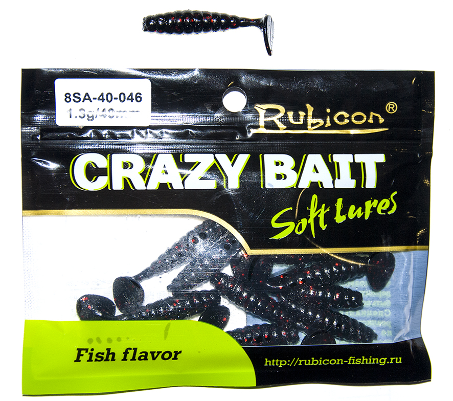 

Силиконовая приманка RUBICON Crazy Bait SA 1.3g, 40mm, цвет 046 (12 шт), Черный, Crazy Bait SA