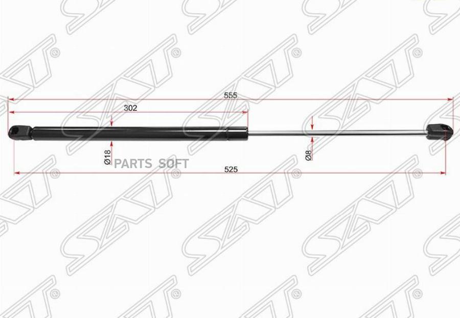 Амортизатор Крышки Багажника Mercedes-Benz A-Class W176 12- Lh (левый) Sat арт. ST-A176980