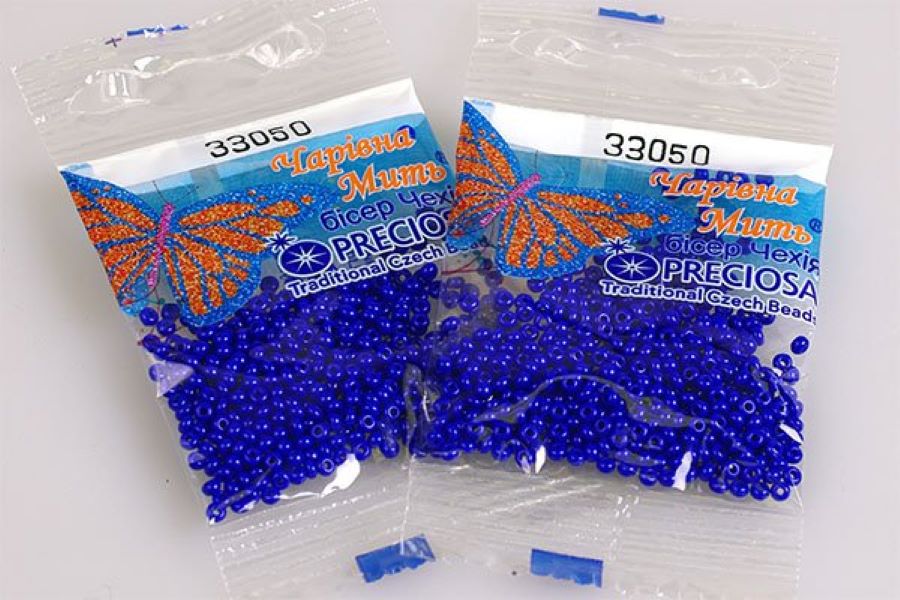 

Бисер Preciosa Чехия цвет 33050, 5 г, Синий