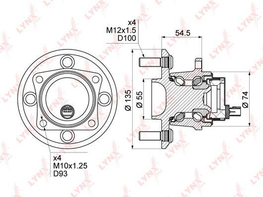 

Ступица Задняя В Сборе С Abs Lynxauto Wh-1019 LYNXauto арт. WH-1019