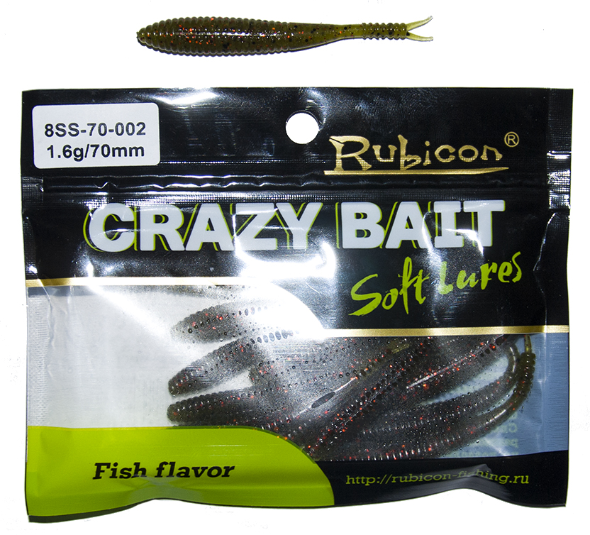 

Силиконовая приманка RUBICON Crazy Bait SS 1.6g, 70mm, цвет 002 (12 шт), Желтый, Crazy Bait SS