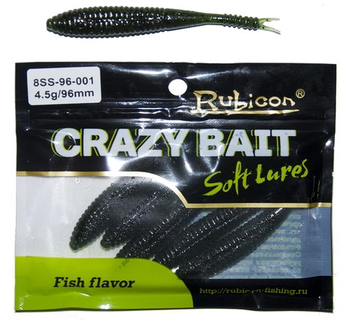 

Силиконовая приманка RUBICON Crazy Bait SS 4.5g, 96mm, цвет 001 (6 шт), Зеленый, Crazy Bait SS