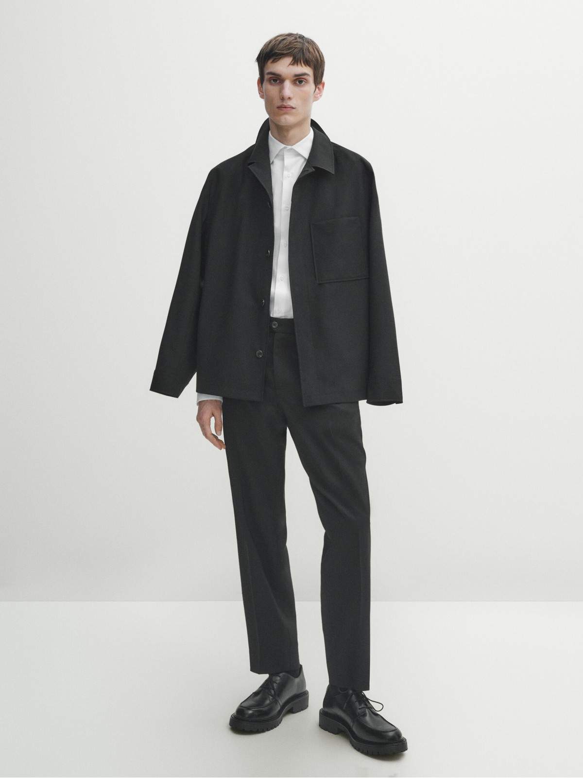 

Рубашка мужская Massimo Dutti 0150/151-I2024 белая S, Белый, 0150/151-I2024