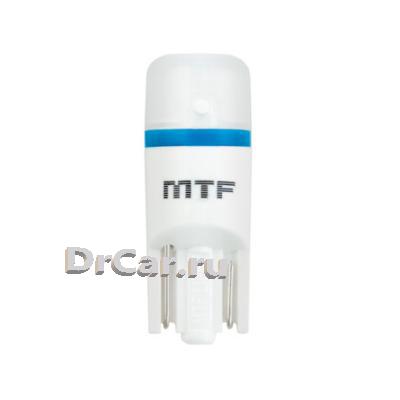 MTF-LIGHT Светодиодная автолампа MTF Light W5W/T10, 12в, 1вт, 5000к (белый свет)