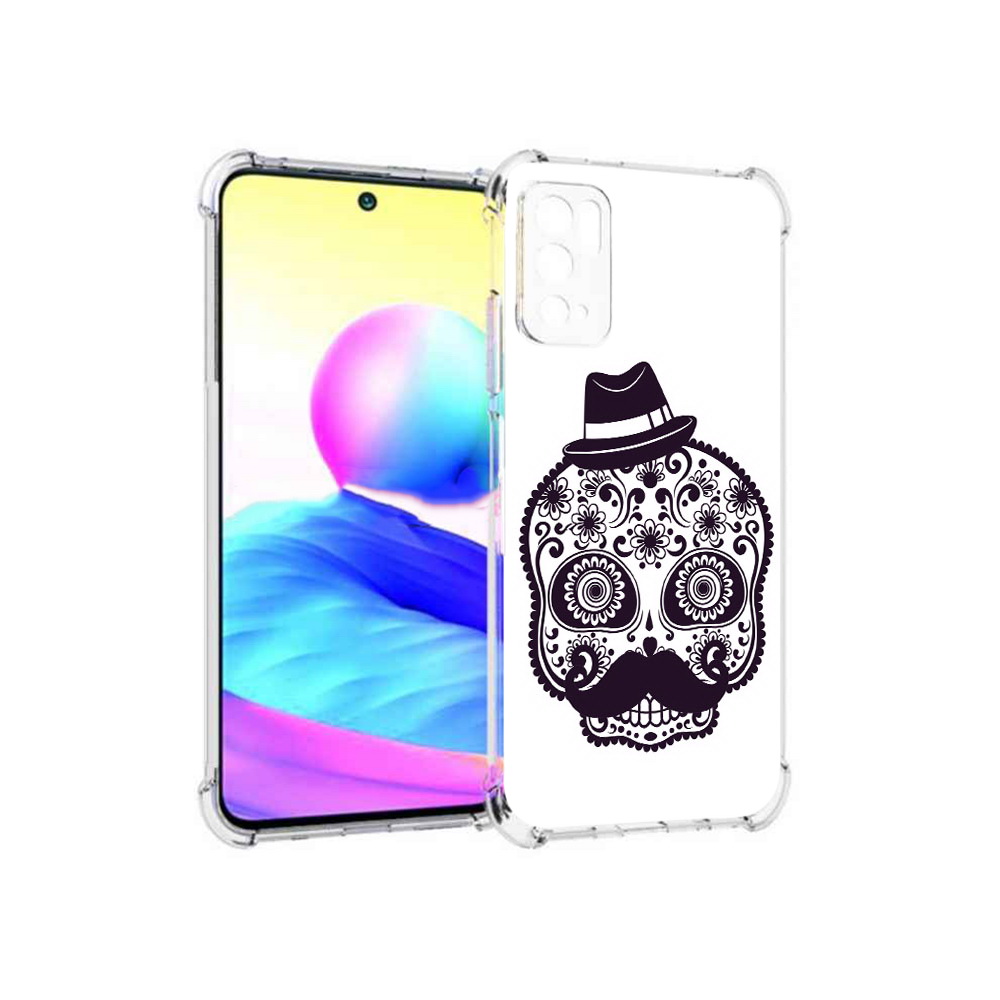 

Чехол MyPads Tocco для Xiaomi Poco M3 Pro разрисованный скелет, Прозрачный, Tocco