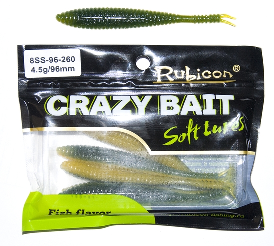 

Силиконовая приманка RUBICON Crazy Bait SS 4.5g, 96mm, цвет 260 (6 шт), Зеленый, Crazy Bait SS