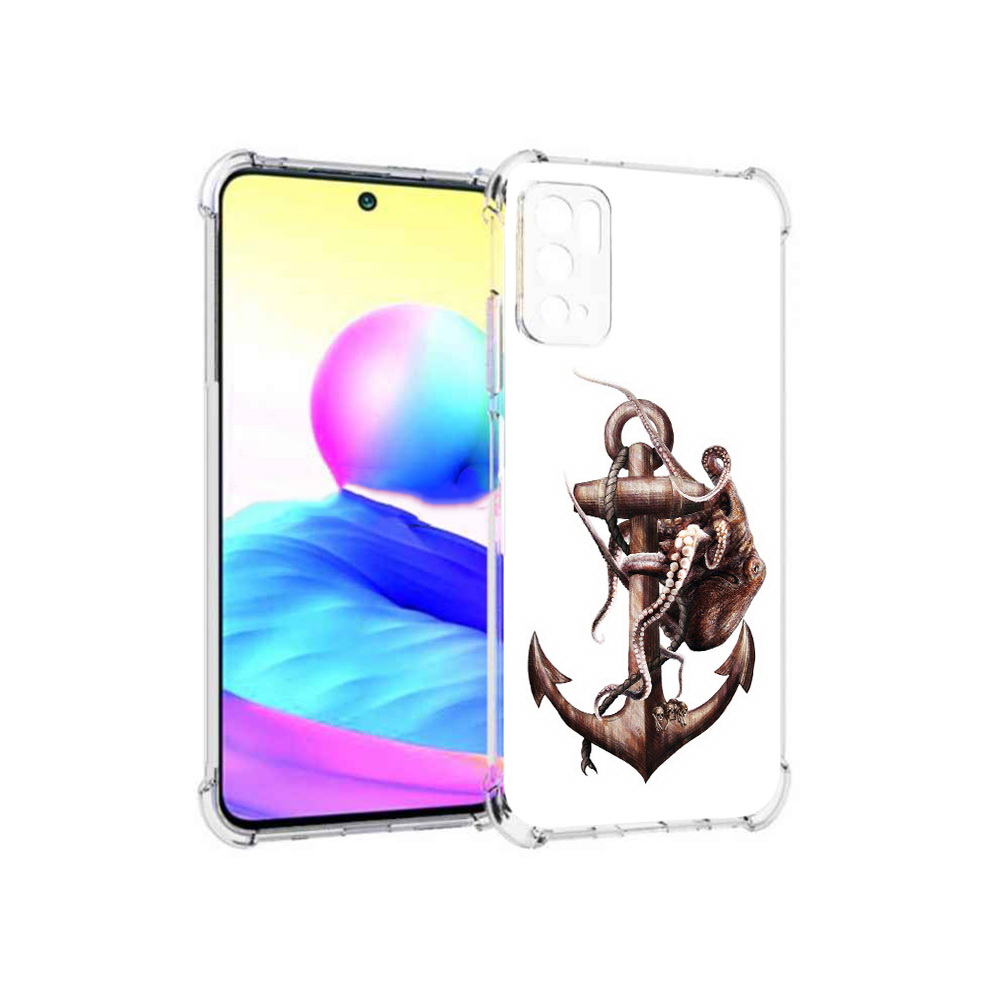 

Чехол MyPads Tocco для Xiaomi Poco M3 Pro ржавый якорь, Прозрачный, Tocco