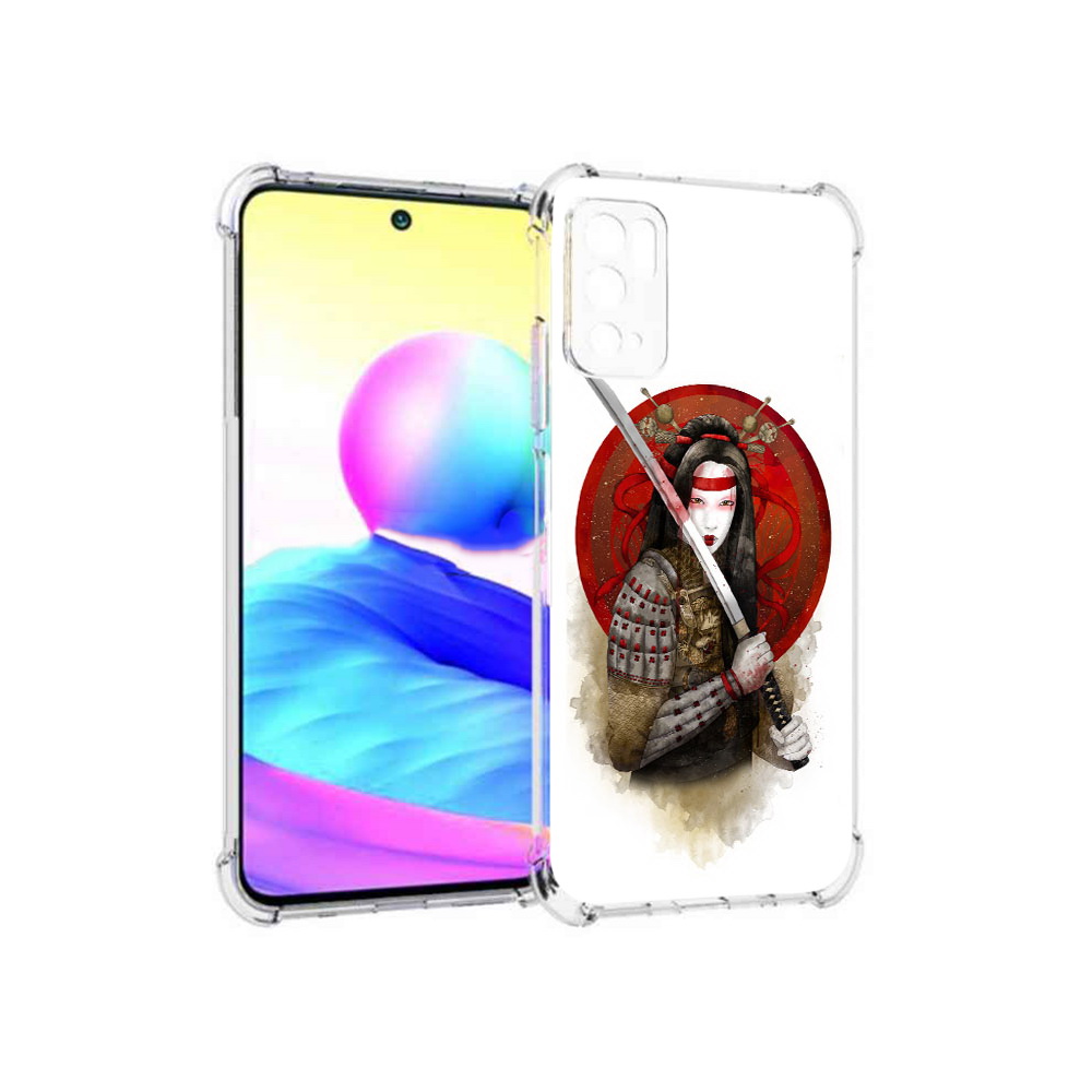 

Чехол MyPads Tocco для Xiaomi Poco M3 Pro рисованная девушка с катаной, Прозрачный, Tocco