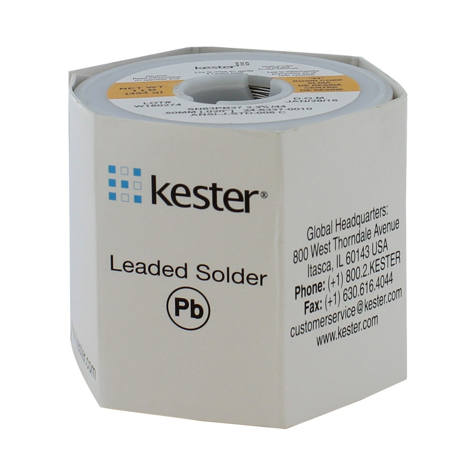 Специнструмент для авто PST PSTLE061 припой 1.5 mm Kester Leaded Solder Pb 450 гр.