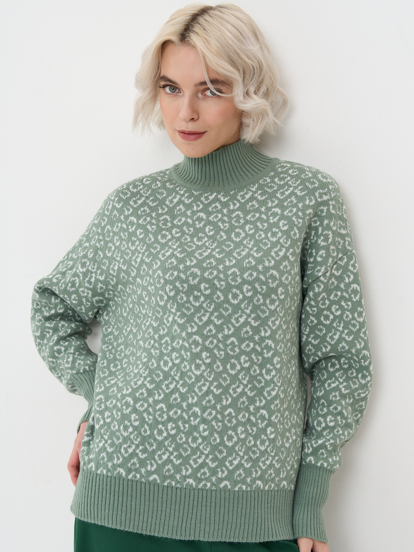 

Свитер женский BE YOU 7232-40187 зеленый 48-52 RU, 7232-40187