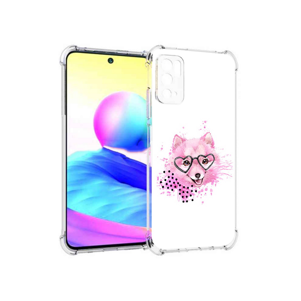 

Чехол MyPads Tocco для Xiaomi Poco M3 Pro розовый волченок, Прозрачный, Tocco
