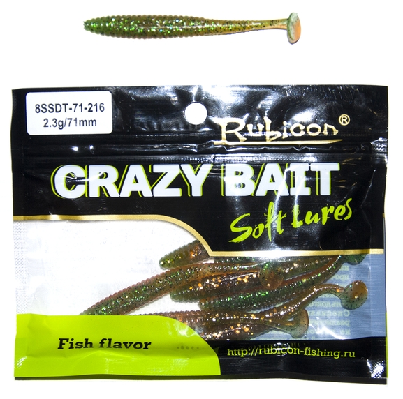 

Силиконовая приманка RUBICON Crazy Bait SSDT 2.3g, 71mm, цвет 216 (8 шт), Разноцветный, Crazy Bait SSDT