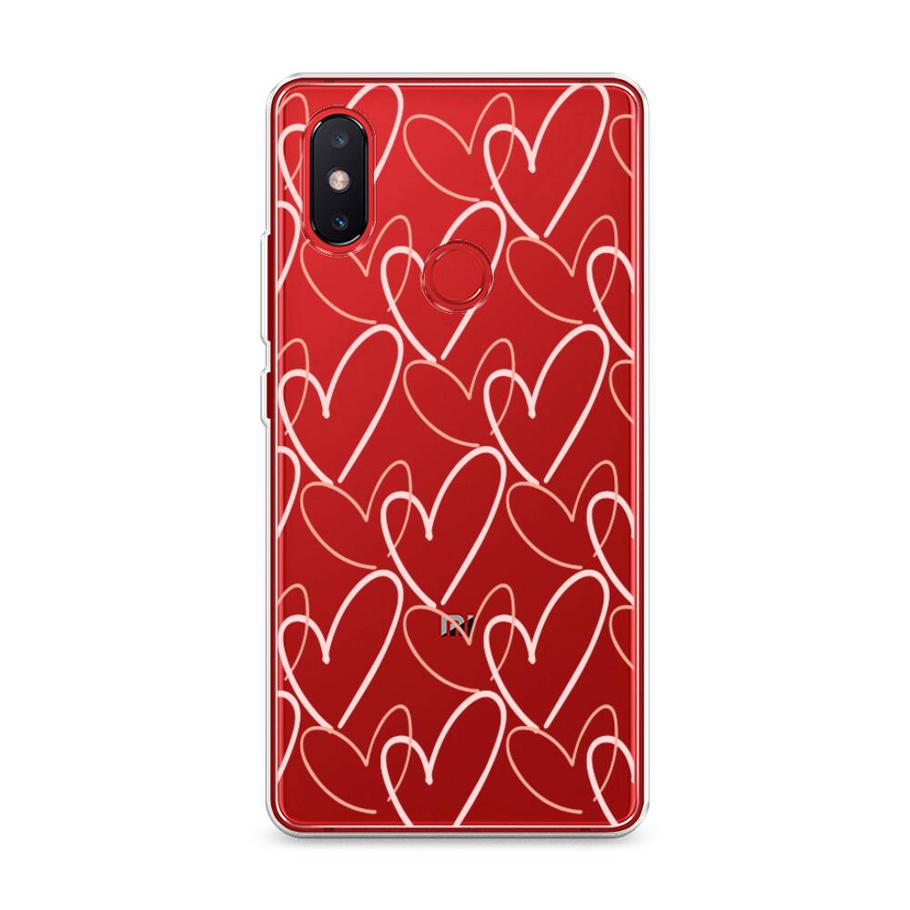 

Чехол на Xiaomi Mi 8 SE "Узор из сердечек", Розовый;бежевый, 33750-6