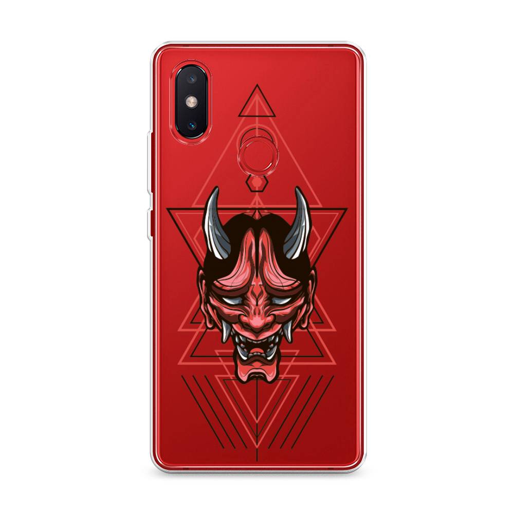 

Чехол на Xiaomi Mi 8 SE "Hanya Oni mask", Серый;красный;черный, 33750-4