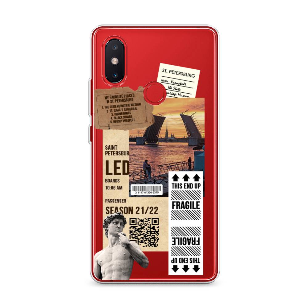

Чехол на Xiaomi Mi 8 SE "Санкт-Петербург коллаж", Коричневый;бежевый;белый, 33750-6