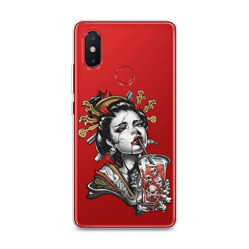 

Чехол на Xiaomi Mi 8 SE "Опасная гейша", Красный;черный;серый, 33750-4