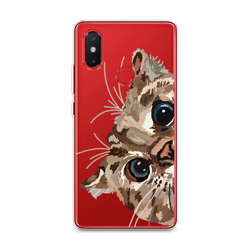 

Чехол на Xiaomi Mi 8 SE "Любопытный кот", Коричневый;синий;черный, 33750-1
