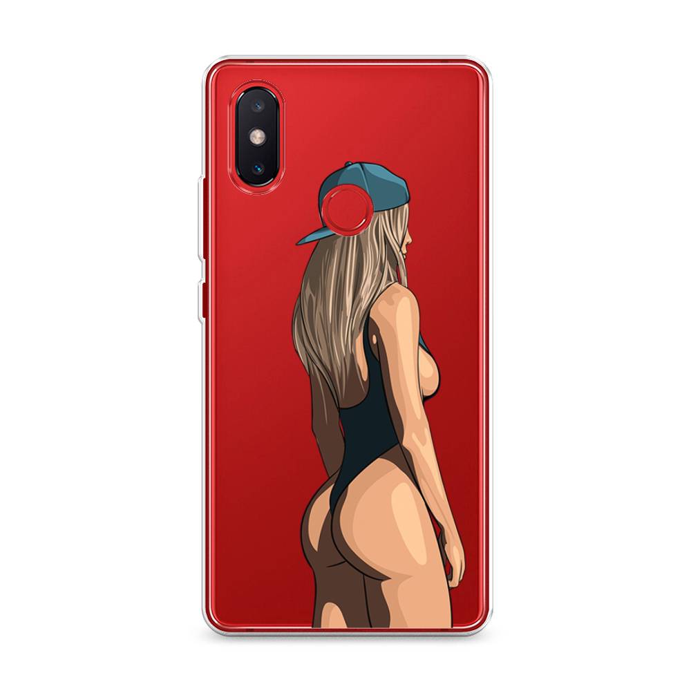 

Чехол на Xiaomi Mi 8 SE "Девушка в черном купальнике", Зеленый;бежевый;черный, 33750-6