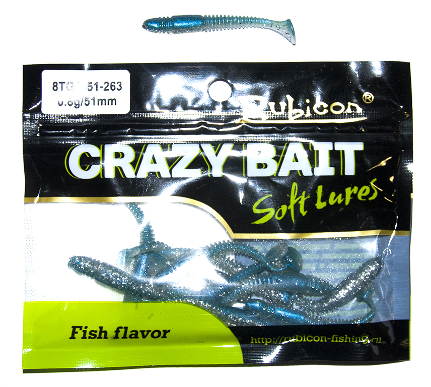 

Силиконовая приманка RUBICON Crazy Bait TGA 0.8g, 51mm, цвет 263 (12 шт), Синий, Crazy Bait TGA