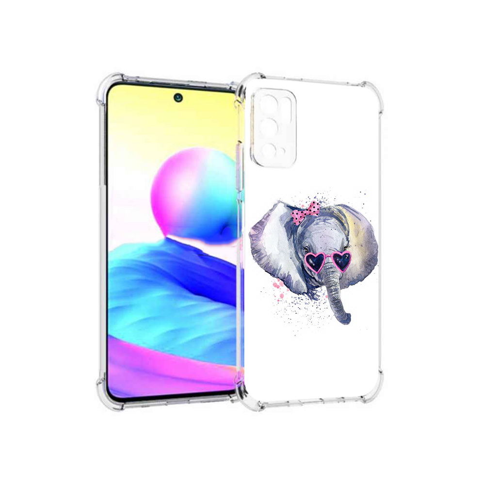 

Чехол MyPads Tocco для Xiaomi Poco M3 Pro слоник в очках, Прозрачный, Tocco