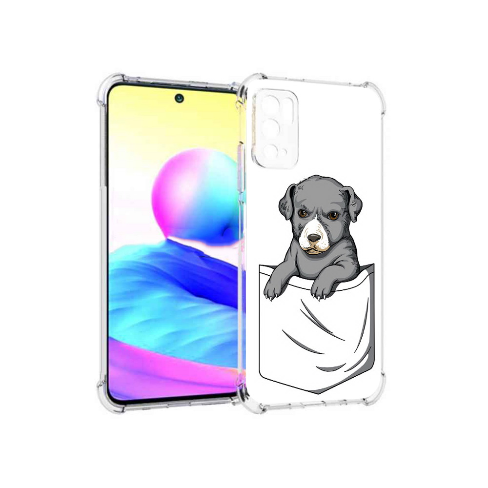 

Чехол MyPads Tocco для Xiaomi Poco M3 Pro собачка в кармане, Прозрачный, Tocco
