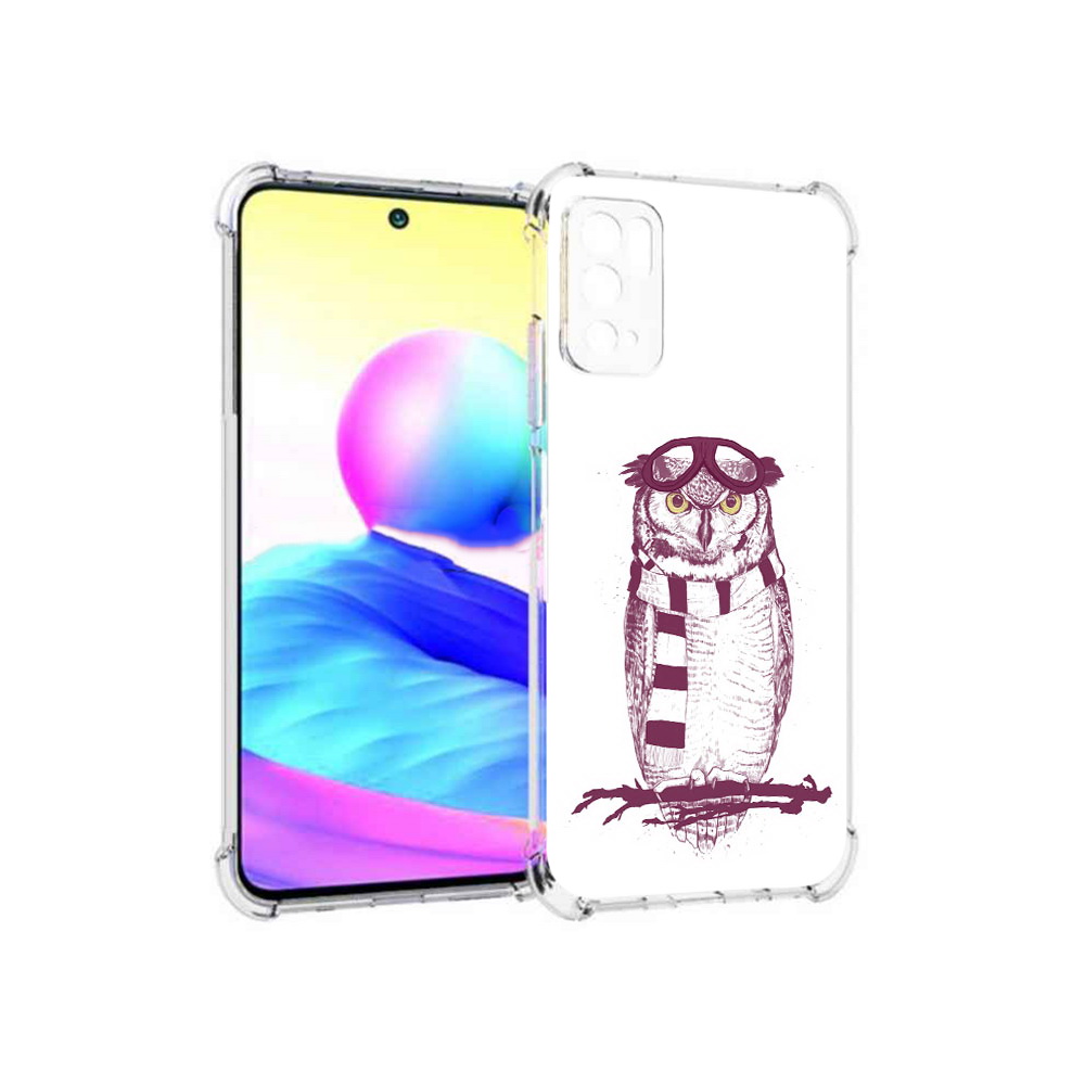 

Чехол MyPads Tocco для Xiaomi Poco M3 Pro сова-летчик, Прозрачный, Tocco