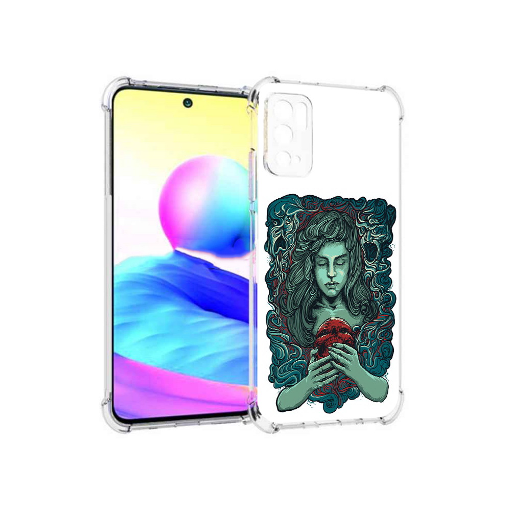 

Чехол MyPads Tocco для Xiaomi Poco M3 Pro спящая девушка, Прозрачный, Tocco