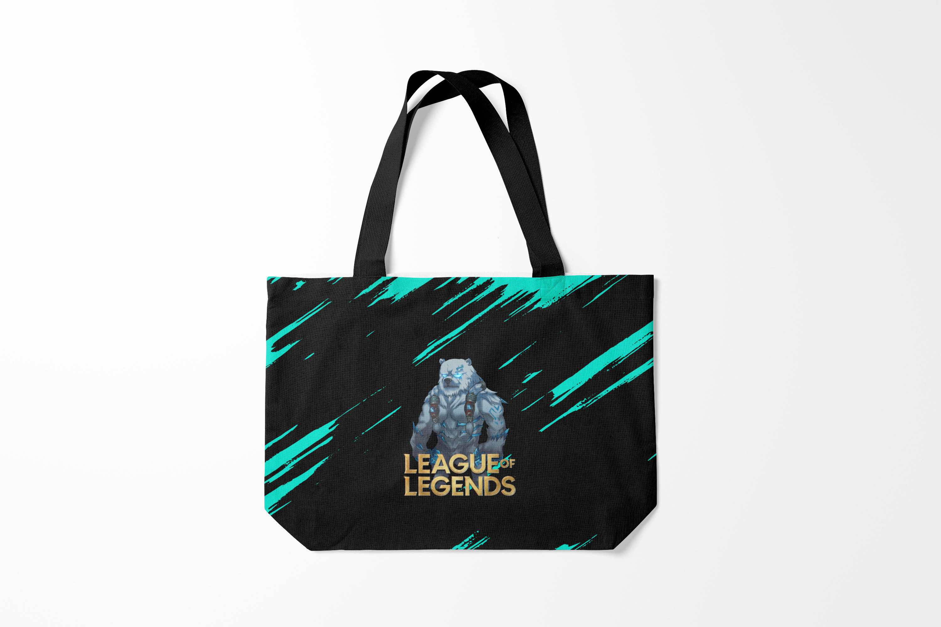 

Сумка шoппер унисекс Burnettie League Of Legends Volibear LOL, черный, League Of Legends Volibear LOL
