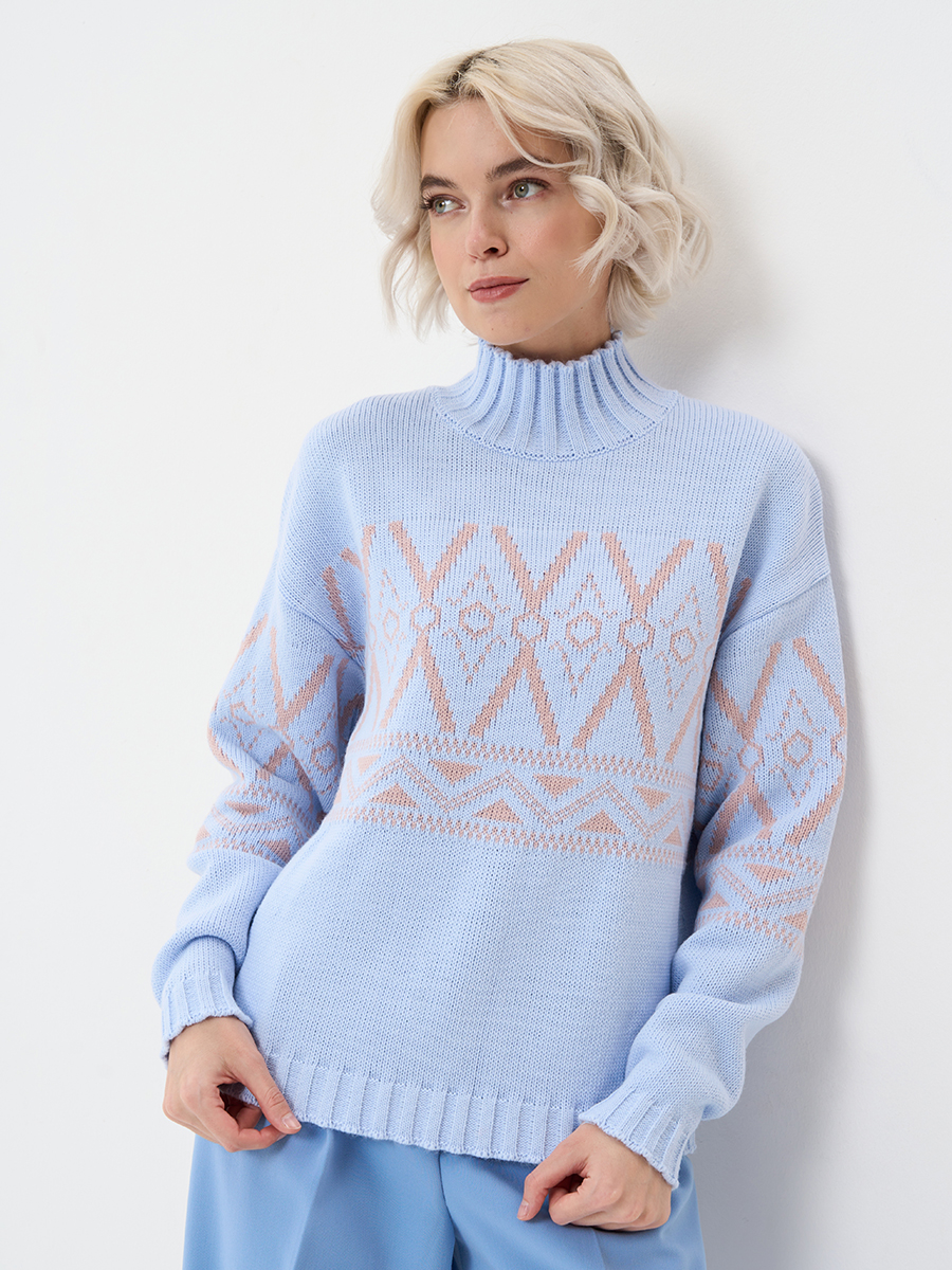 

Свитер женский BE YOU 7232-40201 голубой 50-52 RU, 7232-40201