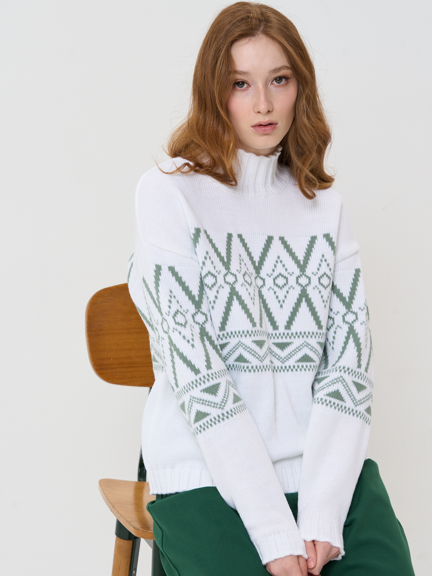 

Свитер женский BE YOU 7232-40201 белый 46-48 RU, 7232-40201